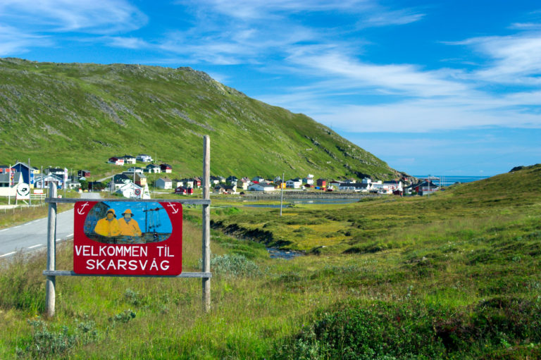 Fishing village close to North Cape