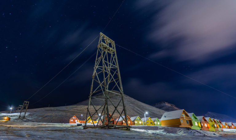 Longyearbyen have installations from the mining period all over the town © Jarle Røssland