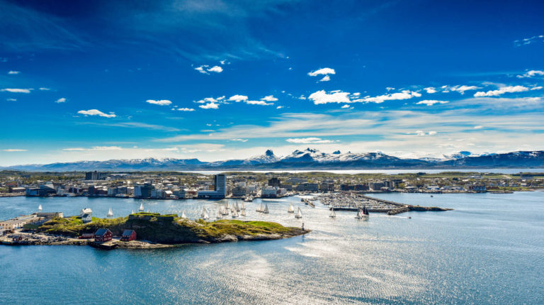 © Kent Even Grundstad View of Bodø City with the Børvasstindan mountains