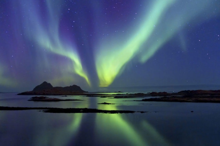 Nordlys ved Gaukværøy © Øystein Lunde Ingvaldsen